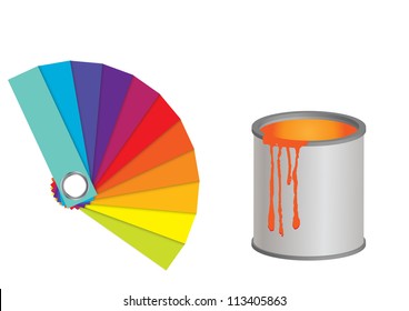 Color fan. Vector.