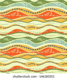 Color Fantasy Lines Seamless Background. Vector illustration for your design