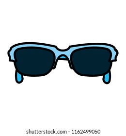color fashion sunglasses object with frame style