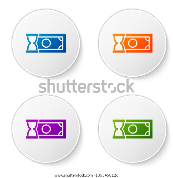 Money transfer line icon vector isolated on white background