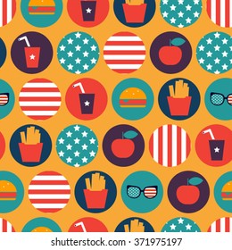 color fastfood seamless pattern