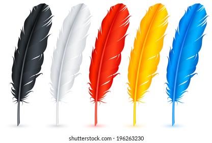 Color feathers. 