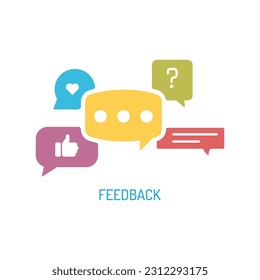 Color Feedback Icon Vector Design.