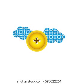 color figures clouds and sun icon, vector illustraction design