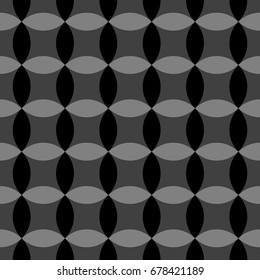 Color figures tessellation background. Image with oval and quadrangular shapes. Ethnic mosaic tiles motif. Seamless surface pattern design with interlocking circles ornament. Oriental art composition.