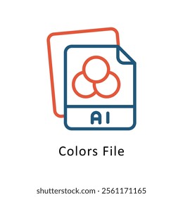 Color File Vector Two Color Icon. Eps file 10
