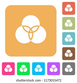 Color filter flat icons on rounded square vivid color backgrounds.