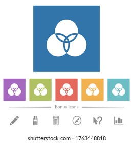 Color filter flat white icons in square backgrounds. 6 bonus icons included.