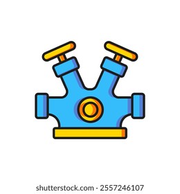 Color Fire hydrant icon isolated on white background. Flat filled outline style with shadow. Vector