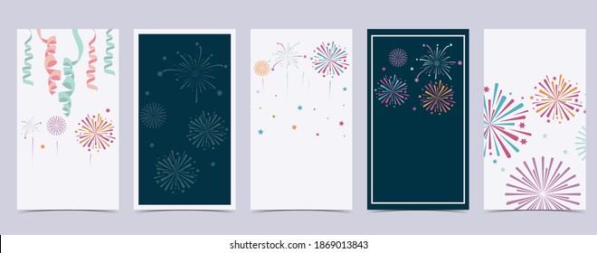 Color firework background for social media, website