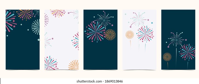 Color firework background for social media, website