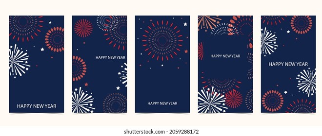 Color firework background for social media, website