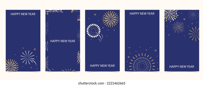 Color firework background for social media, website