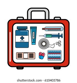 color first aid kit icon