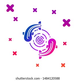Color Fish icon isolated on white background. Gradient random dynamic shapes. Vector Illustration Color Fish icon isolated on white background. Gradient random dynamic shapes. Vector Illustration