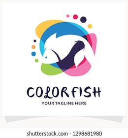 Color Fish Logo Design Template Inspiration