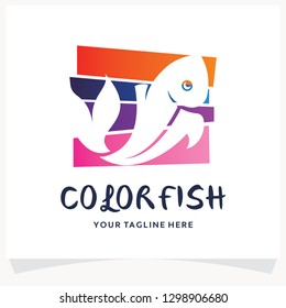 Color Fish Logo Design Template Inspiration