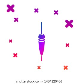 Color Fishing float icon isolated on white background. Fishing tackle. Gradient random dynamic shapes. Vector Illustration