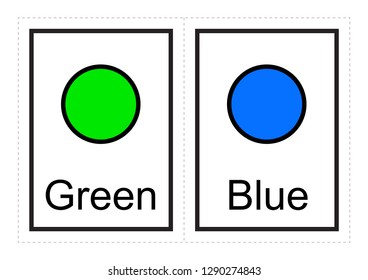 Color Flash Cards for kids Learn about colors and their names with these simple printable illustration
