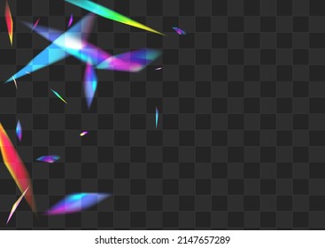 Color Flash Vector Transparent Background. Glow Cristal Christmas Texture. Gradient Blur Isolated Design. Shine Digital Flare Template.