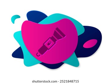 Color Flashlight icon isolated on white background. Abstract banner with liquid shapes. Vector