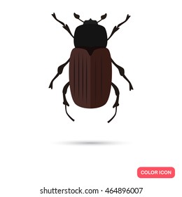 Color flat beetle icon