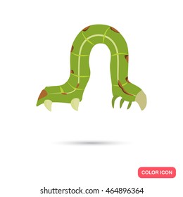 Color flat caterpillar icon