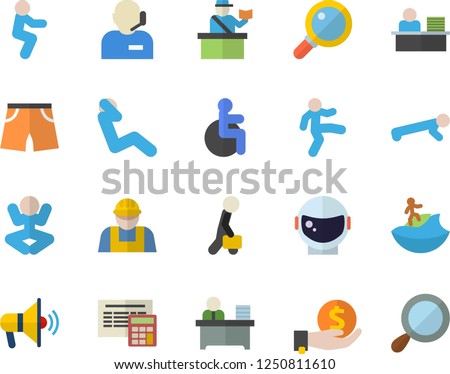 color flat icon set builder flat stock vector royalty free set builder calculator