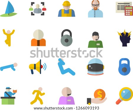 color flat icon set builder flat stock vector royalty free set builder calculator