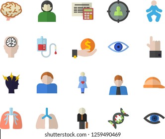 Color flat icon set hard hat flat vector, calculator, person, target audience, investments, blood transfusion, eye, headache, gestation, lungs, businessman, dna, brain, fector, gymnastics, user