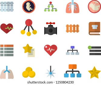 Color flat icon set heating batteries vector, flat, cookbook, main pipeline, laser, hierarchy, embryo, lungs, classification, heartbeat, pills, menu, favorites
