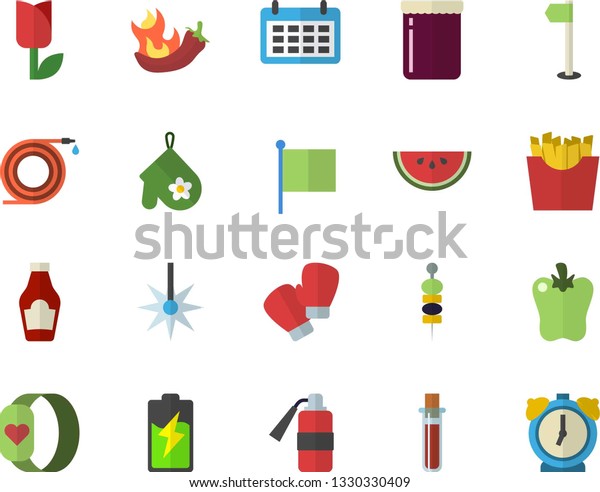 color flat icon set potholder flat stock vector royalty free 1330330409 shutterstock