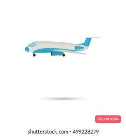 Color flat plane icon. Flat design