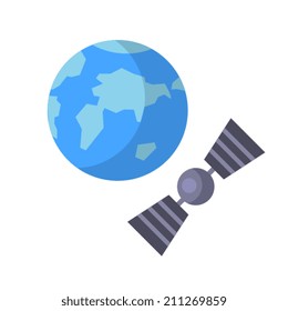 color flat style sputnik icon
