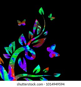 Color floral abstraction. Vector