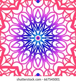 color floral pattern on white backgroound. vector illustration