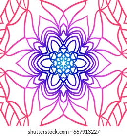 color floral pattern on white backgroound. vector illustration