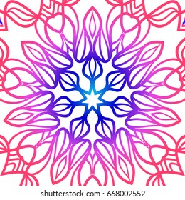 color floral pattern on white backgroound. vector illustration