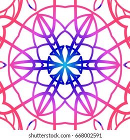color floral pattern on white backgroound. vector illustration