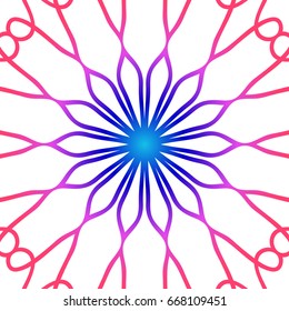 color floral pattern on white backgroound. vector illustration