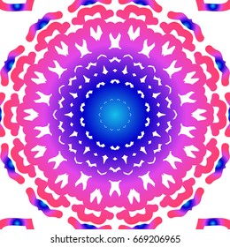 color floral pattern on white backgroound. vector illustration