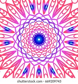 color floral pattern on white backgroound. vector illustration