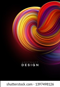 Color Flow Abstract shape poster design. Vector illustration EPS10