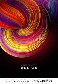 Color Flow Abstract Shape Poster Design. Vector Illustration EPS10
