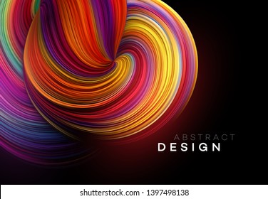 Color Flow Abstract shape poster design. Vector illustration EPS10