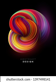 Color Flow Abstract shape poster design. Vector illustration EPS10