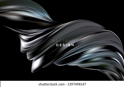 Color Flow Abstract shape poster design. Vector illustration EPS10