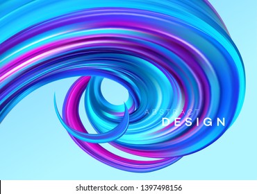 Color Flow Abstract shape poster design. Vector illustration EPS10