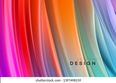 Color Flow Abstract shape poster design. Vector illustration EPS10