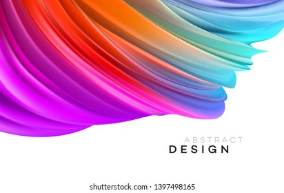 Color Flow Abstract shape poster design. Vector illustration EPS10